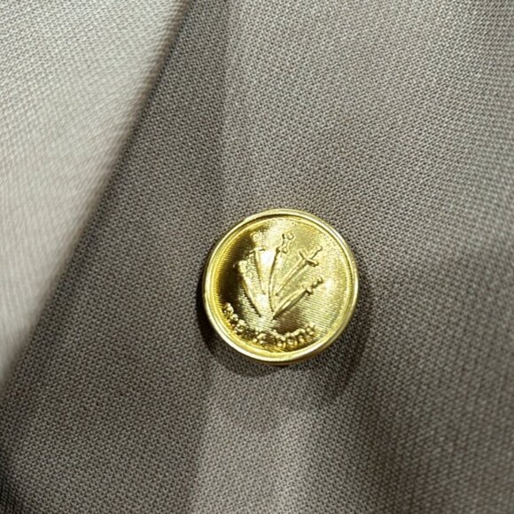 Rag & Bone Preston Virgin Wool Blazer Jacket Double Breasted Gold Buttons Tan 10 - Picture 9 of 12